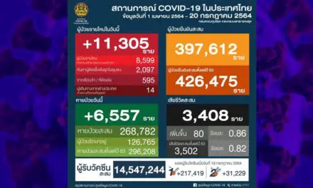 ไม่ลด ยังพุ่ง โควิดไทยเพิ่มอีก 11,305 ราย