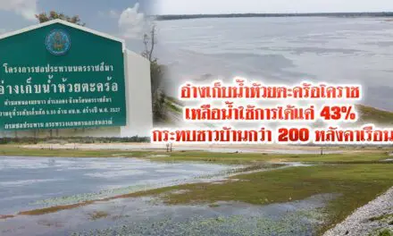 อ่างเก็บน้ำห้วยตะคร้อโคราช เหลือน้ำใช้การได้แค่ 43% กระทบชาวบ้านกว่า 200 หลังคาเรือน
