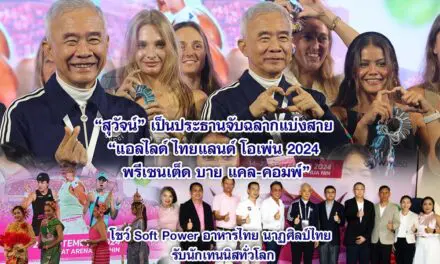 สุวัจน์ ประธานจับฉลากแบ่งสาย รายการ แอลไลด์ ไทยแลนด์ โอเพ่น 2024 พรีเซนเต็ด บาย แคล-คอมพ์” โชว์ Soft Power ไทยรับนักเทนนิสทั่วโลก