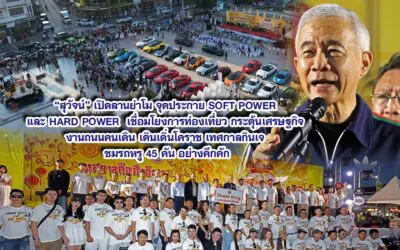 สุวัจน์ เปิดลานย่าโม จุดประกาย SOFT POWER และ HARD POWER เชื่อมโยงการท่องเที่ยว กระตุ้นเศรษฐกิจ งานถนนคนเดิน เดินเดิ่นโคราช เทศกาลกินเจ ชมรถหรู 45 คัน อย่างคึกคัก