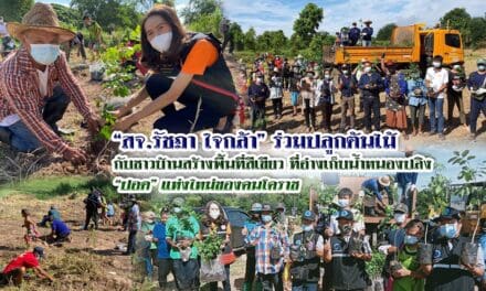 “สจ.รัชฎา ใจกล้า” ร่วมปลูกต้นไม้กับชาวบ้านสร้างพื้นที่สีเขียว ที่อ่างเก็บน้ำหนองปลิง “ปอด” แห่งใหม่ของคนโคราช