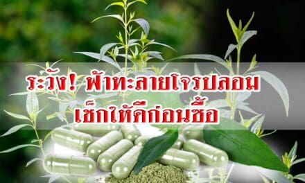 ระวัง! ฟ้าทะลายโจรปลอม เช็กให้ดีก่อนซื้อ