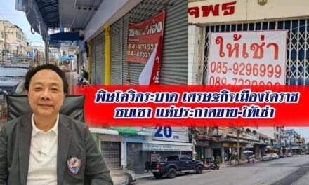 พิษโควิดระบาด ทำเศรษฐกิจเมืองโคราชซบเซา แห่ประกาศขาย-ให้เช่า อาคารพาณิชย์คึกคัก