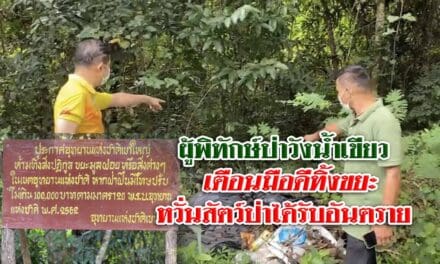 ผู้พิทักษ์ป่าวังน้ำเขียว เตือนมือดีทิ้งขยะในเขตอุทยานแห่งชาติเขาใหญ่ หวั่นสัตว์ป่าได้รับอันตราย