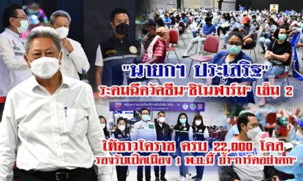 “นายกฯ ประเสริฐ” ระดมฉีดวัคซีน”ชิโนฟาร์ม” เข็ม 2 ให้ชาวโคราช ครบ 22,000 โดส รองรับเปิดเมือง 1 พ.ย.นี้ ย้ำ”การ์ดอย่าตก”