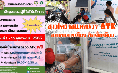 ชาวโคราชแห่ตรวจ ATK หลังแม่ค้า2ตลาดกลางเมืองติดเชื้อเพียบ