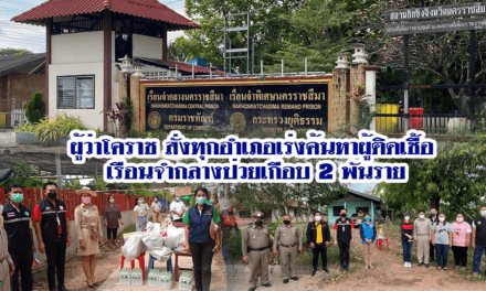 ผู้ว่าโคราช สั่งทุกอำเภอเร่งค้นหาผู้ติดเชื้อ เรือนจำกลางป่วยเกือบ2พันราย