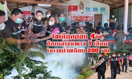 ไข้เลือดออก 4จว. อีสานล่างมาแรง 7เดือน โคราชป่วยเกือบ 200 ราย