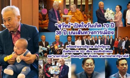 “สุวัจน์”เปิดใจวันเกิด 70 ปี 38 ปีบนเส้นทางการเมือง พร้อมช่วยงานรัฐบาล มั่นใจรัฐบาลมีเสถียรภาพ ชนะศึกซักฟอก