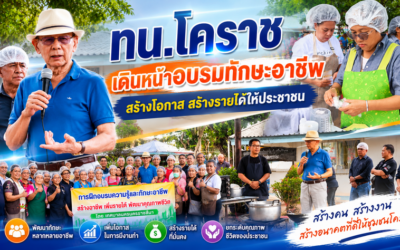 ทน.โคราช เดินหน้าอบรมทักษะอาชีพ สร้างโอกาส สร้างรายได้ให้ประชาชน